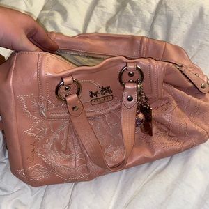Pink coach bag with charms!